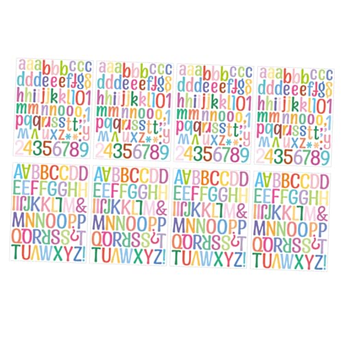 VICASKY 8 Blatt Alphanumerische Aufkleber Dekorative Aufkleber Buchstaben Zum Basteln Zahlenabziehbilder Aufkleber Mit Buchstaben Zum Selbermachen Zeitschriftenbedarf Colorful Vinyl VICASKY 8 Blatt Alphanumerische Aufkleber Dekorative Aufkleber Buchstaben Zum Basteln Zahlenabziehbilder Aufkleber Mit Buchstaben Zum Selbermachen Zeitschriftenbedarf Colorful Vinyl von VICASKY