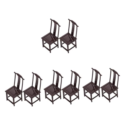 VICASKY 8 STK Mini-stuhlmodell Puppenzubehör Puppenhaus Miniaturstuhl Puppenstubenstuhl Modell Miniatur-Vintage-Stuhl Mini-hausstuhl Mini-Vintage-stuhlmodell Abs Möbel Retro-Stuhl von VICASKY