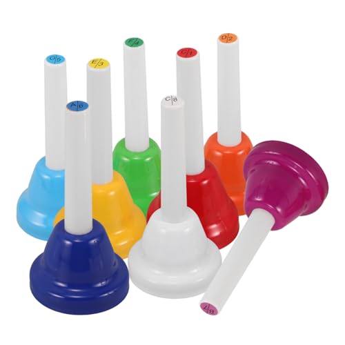 VICASKY 8 STK Musikalisches Handglocken-Set Klingelnde Glocke Babyglocken Musikinstrument Musikspielzeug Für Hochzeit Handglocke Schlaginstrument Klassenzimmer Glocke Metall VICASKY 8 STK Musikalisches Handglocken-Set Klingelnde Glocke Babyglocken Musikinstrument Musikspielzeug Für Hochzeit Handglocke Schlaginstrument Klassenzimmer Glocke Metall von VICASKY