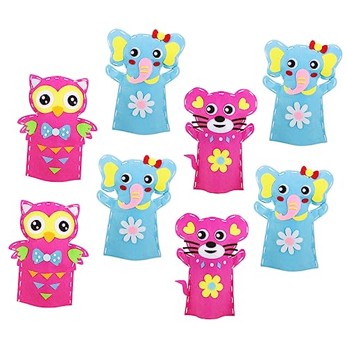 VICASKY 8 Sätze Tierhandpuppe selber Machen kinderbeschäftigung bastelset Kreativset Handpuppen DIY- für Zubehör für die Handpuppenherstellung Nicht gewebt von VICASKY