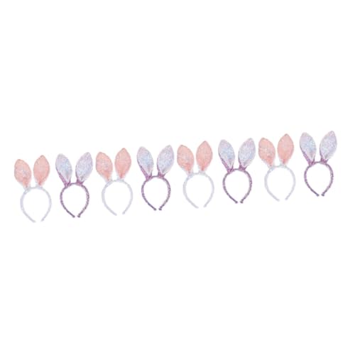 VICASKY 8 Stck. Teiliges Hasenohren Haarreif mit Glitzer Weiche Haarspange Schimmernde Frühlings Bunny Ohren Stirnbänder für Party Cosplay und Festtagsdeko VICASKY 8 Stck. Teiliges Hasenohren Haarreif mit Glitzer Weiche Haarspange Schimmernde Frühlings Bunny Ohren Stirnbänder für Party Cosplay und Festtagsdeko von VICASKY