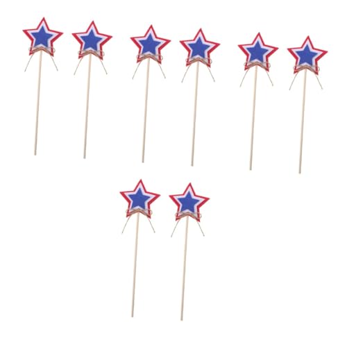 VICASKY 8 Stck. Teiliges Independence Day Star Fairy Sticks mit Amerikanischer Flaggen Dekoration Handliche Party Wand für Bühnenauftritte und Festliche Feierlichkeiten VICASKY 8 Stck. Teiliges Independence Day Star Fairy Sticks mit Amerikanischer Flaggen Dekoration Handliche Party Wand für Bühnenauftritte und Festliche Feierlichkeiten von VICASKY