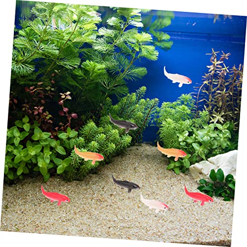 VICASKY 8 Stück Maßstab Kunststoff Mini Goldfische für Mikrolandschaft DIY Terrarien Basteln von VICASKY