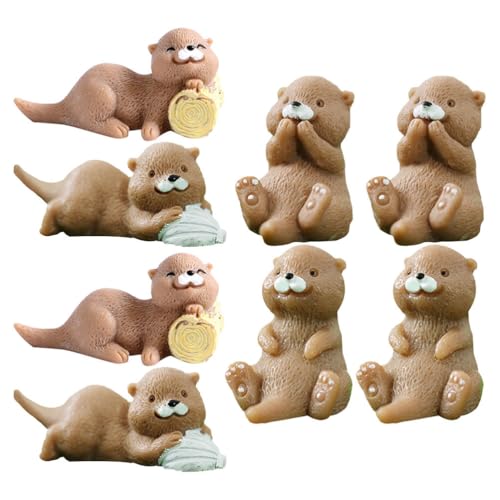VICASKY 8stücke Mikro-landschaftsstatue Otterfiguren Miniatur-tierstatue Miniatur-Tiere Mini-harzfiguren Kleine Otter-Ornamente VICASKY 8stücke Mikro-landschaftsstatue Otterfiguren Miniatur-tierstatue Miniatur-Tiere Mini-harzfiguren Kleine Otter-Ornamente von VICASKY