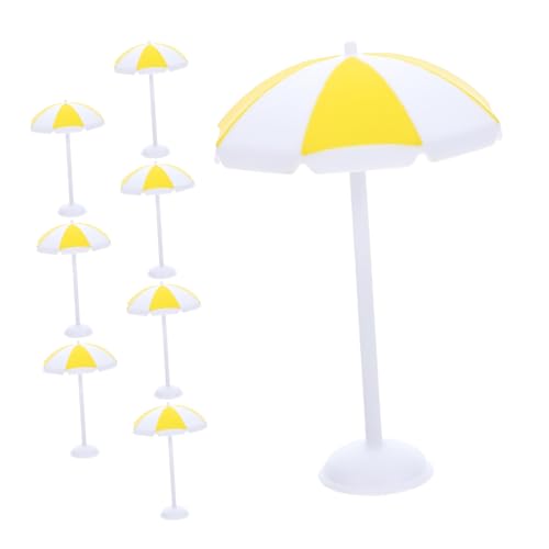 VICASKY 8stücke Miniatur-sonnenschirme Für Puppenhaus Dekoration Für Aquarien Und Terrarien Mini-regenschirme Für Kuchenornamente Und Fotorequisiten Aus Kunststoff Für Dauerhafte von VICASKY