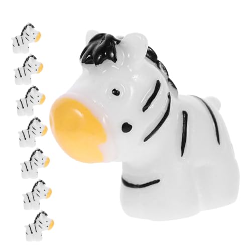 VICASKY Realistische Mini-Zebra-Figuren 8 Stück Harztiere Zebra-mittelstücke Für Die Heimdekoration Büro Oder Mikrolandschaften von VICASKY