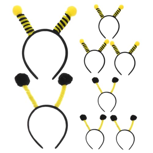 VICASKY 8 Stück Teiliges Bienen Antenne Haarband Niedliches Party Stirnband für Cosplay und Veranstaltungen Schwarzes Design Bequem und Langlebig für Halloween und Feiern von VICASKY
