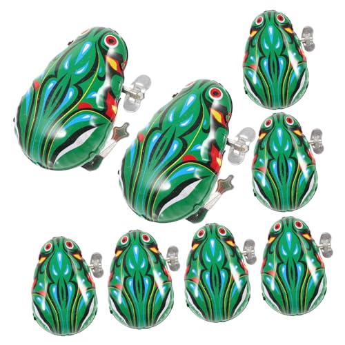 VICASKY 8 Stück Teiliges Blechfrosch Aufziehspielzeug für Kreative Tiere aus Umweltfreundlichem Material Leicht Bedienbar Fördert Koordination und Fantasie Grün von VICASKY