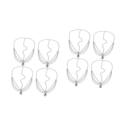 VICASKY 8 Stück Teiliges Boho Strass Haarband mit Kristallanhängern für Damen Halloween Cosplay Kopfkette Eleganter Haarschmuck für Festival Party und Hochzeit von VICASKY