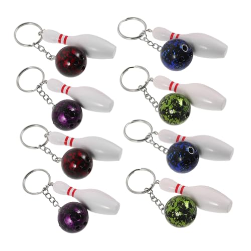 VICASKY 8 Stück Teiliges Bowling Pin Schlüsselanhänger Sportliche für Bowling Partys Schulveranstaltungen und Kreative DIY Projekte Langlebig und Detailreich für Freunde und Familie VICASKY 8 Stück Teiliges Bowling Pin Schlüsselanhänger Sportliche für Bowling Partys Schulveranstaltungen und Kreative DIY Projekte Langlebig und Detailreich für Freunde und Familie von VICASKY