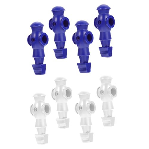 VICASKY 8 Stück Teiliges Foosball Tischfußballspieler Mechanische Spielfiguren in Blau und Weiß Kompatibel mit Standard Fußballstangen Einfache Montage Robustes Ersatzteil für von VICASKY