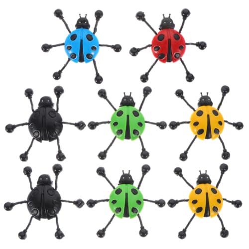VICASKY 8 Stück Teiliges Klebrige Wandkletter marienkäfer Kindergeburtstagsgeschenk Abriebfestes TPR Drinnen und Draußen Bunte Tierfigur Kinderaccessoire für Jungen und Mädchen von VICASKY