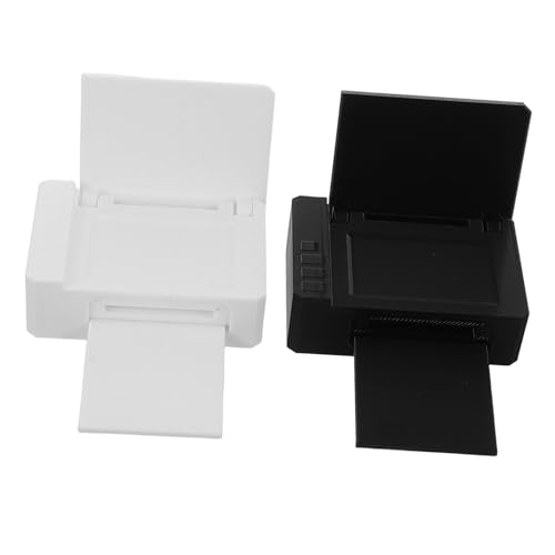 VICASKY 8 Stück Teiliges Miniatur Drucker aus Kunststoff Realistische Bürozubehör Miniatur für Puppenhaus Kleine Schreibtischaccessoires Fördert Kreatives Rollenspiel und Detailgetreue von VICASKY