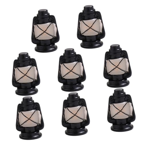 VICASKY 8 Stück Teiliges Miniatur Puppenhaus Laternen Vintage Öllampe Mini Kerosinlampe aus Stabilem Harz für DIY Mikro Landschaft und Tischdeko VICASKY 8 Stück Teiliges Miniatur Puppenhaus Laternen Vintage Öllampe Mini Kerosinlampe aus Stabilem Harz für DIY Mikro Landschaft und Tischdeko von VICASKY