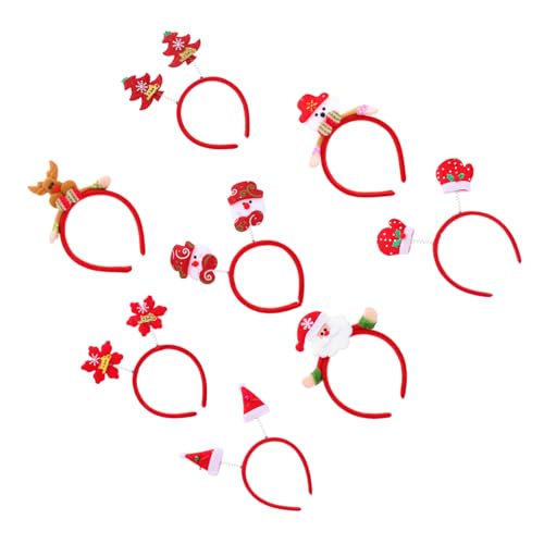 VICASKY 8 Stück Teiliges Weihnachts Haarband für Langlebigem Material Festlichem Design und Niedlichen Weihnachtsfiguren für Partys Festivals und Mädchen Haaraccessoires von VICASKY