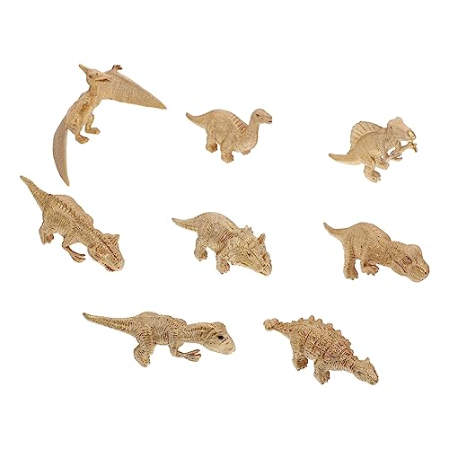 VICASKY 8 Stück goldenes Dinosauriermodell saurier Dinosaur Toys Dinosaur Dinosaurierfiguren Desktop-Dinosaurier- kreative Dinosaurier-Spielzeuge PVC von VICASKY