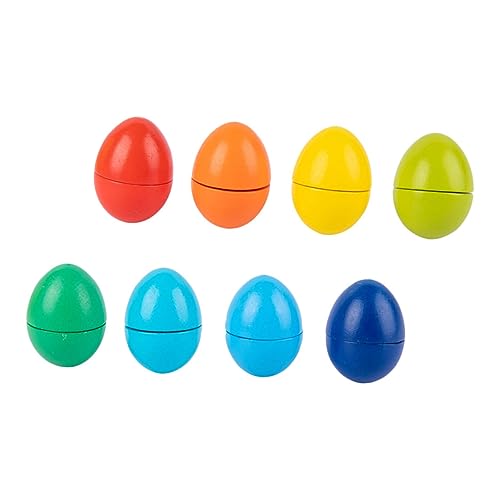 VICASKY 8 Teiliges Holzspielzeug Für Zur Farberkennung Und Formenidentifikation Eierförmige Matching Spiele Für Kreatives Lernen Und Spaß Für Kleinkinder VICASKY 8 Teiliges Holzspielzeug Für Zur Farberkennung Und Formenidentifikation Eierförmige Matching Spiele Für Kreatives Lernen Und Spaß Für Kleinkinder von VICASKY