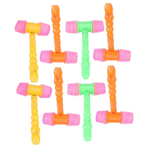 VICASKY 8 Teiliges Kinderspielzeug Der Hammer Für Babys Party Sound Prop Schlagspielzeug Mini Hämmer Sound Hammer Hämmer Jubelspielzeug Quietschender Klopfhammer Sound Kunststoff von VICASKY