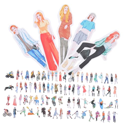 VICASKY Scrapbooking-Aufkleber 80 Stück Mädchen-Mode-Aufkleber Sport-Tagebuch- Gepäck-Aufkleber Bastelbedarf von VICASKY