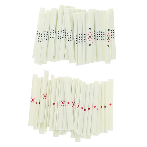 VICASKY 88St Chip-Stick Spiel liefert Mahjong Stecker Lampenfassung Mahjong-Chips Mahjong Zubehör Pokerchips Mahjong-Spieleabend-Sticks Bewertungstools für chinesische Spiele Plastik Beige von VICASKY
