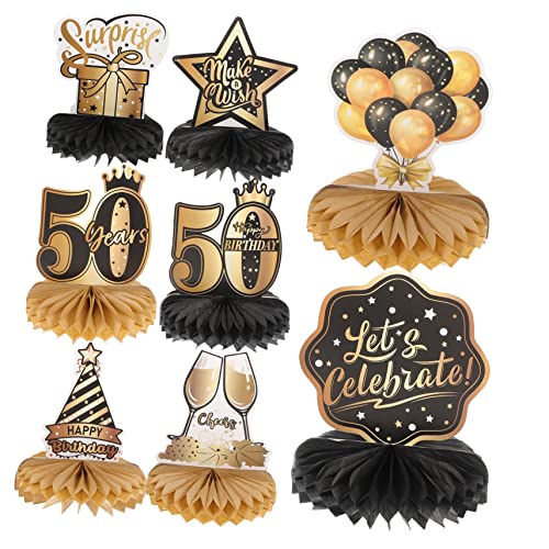 VICASKY Waben-Ornament-Set Zum 50 Geburtstag 8-teilig Waben-Dekorationen Für Männer Und Frauen Feier VICASKY Waben-Ornament-Set Zum 50 Geburtstag 8-teilig Waben-Dekorationen Für Männer Und Frauen Feier von VICASKY