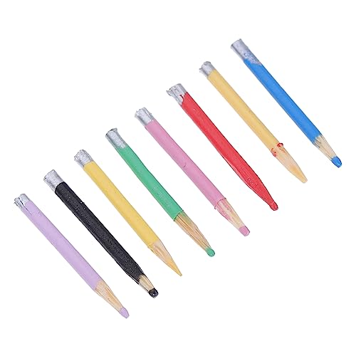VICASKY Mini-stifteset – 8 Mini- -bleistifte Für Puppenhäuser Sicher Und Perfekt Für Miniatur-Dekorationen von VICASKY