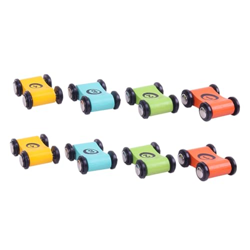 VICASKY 8St Roller interaktives brettspiel interaktives Children Toys Zahlen-Rennwagen- Mini-Rennstrecke -Rennwagen aus Holz Lustiges Rennauto- hölzern von VICASKY