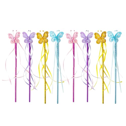 VICASKY 8St Zauberstab für kinderspielzeug Party Zubehör Toys for Schmetterling Puppe spielzeuge Feenstab Feenstock Plastik VICASKY 8St Zauberstab für kinderspielzeug Party Zubehör Toys for Schmetterling Puppe spielzeuge Feenstab Feenstock Plastik von VICASKY