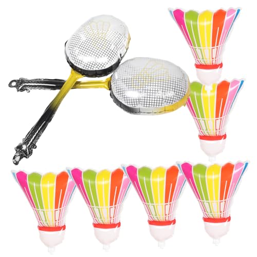 VICASKY 8Stücke Badminton Folienballons Aufblasbare Dekoration für Badminton Partys Kreative Aluminiumfolie Ballons Ball und Schlägerform für Geburtstagsfeiern und Hochzeiten VICASKY 8Stücke Badminton Folienballons Aufblasbare Dekoration für Badminton Partys Kreative Aluminiumfolie Ballons Ball und Schlägerform für Geburtstagsfeiern und Hochzeiten von VICASKY