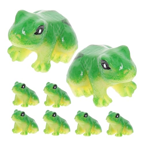 VICASKY 8Stücke Froschfiguren Kunstharz Dekoration Für Puppenhaus Und Landschaften Desktop Dekoration Detailreiche Froschstatuen Für Garten Und Innenräume VICASKY 8Stücke Froschfiguren Kunstharz Dekoration Für Puppenhaus Und Landschaften Desktop Dekoration Detailreiche Froschstatuen Für Garten Und Innenräume von VICASKY