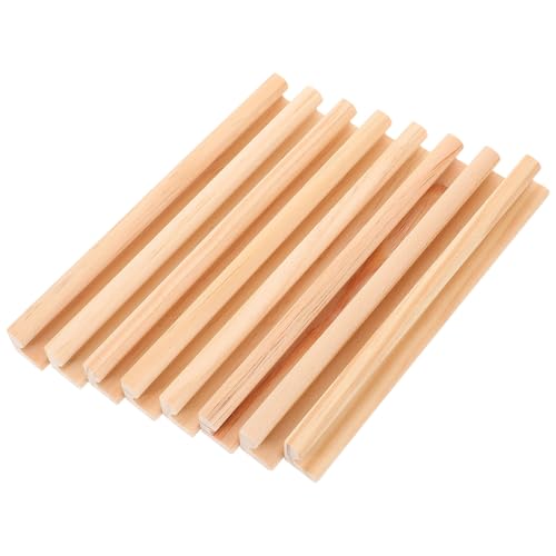 VICASKY 8Stücke Holz Domino Halter Multifunktionale Holz Basen für Dominospiele und DIY Bastelprojekte für Spieleabende mit Familie und Freunden von VICASKY
