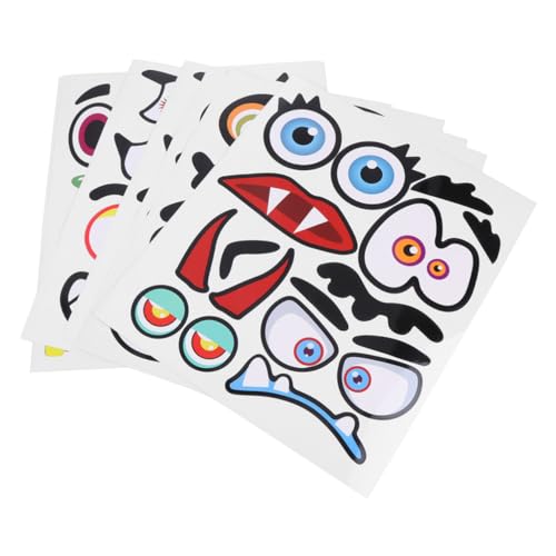 VICASKY 8Stücke Kürbis Aufkleber für Halloween Deko Bastelset mit Verschiedenen Designs für Süßes oder Saures und Kreative Kinderaktivitäten von VICASKY