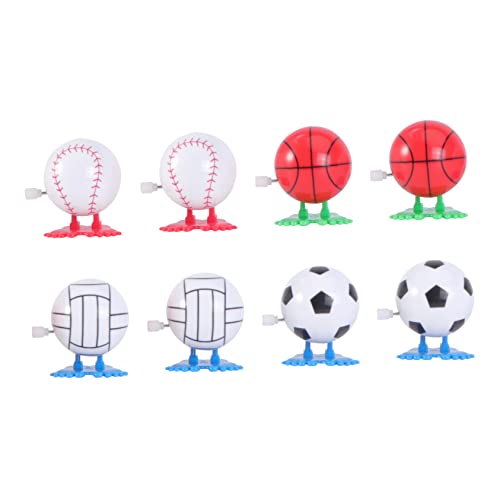 VICASKY 8Stücke Kugelstil Uhrwerk Kreative Bälle Für Inklusive Fußball Basketball Baseball Und Volleyball Kinderspielzeug Für Drinnen Und Draußen von VICASKY