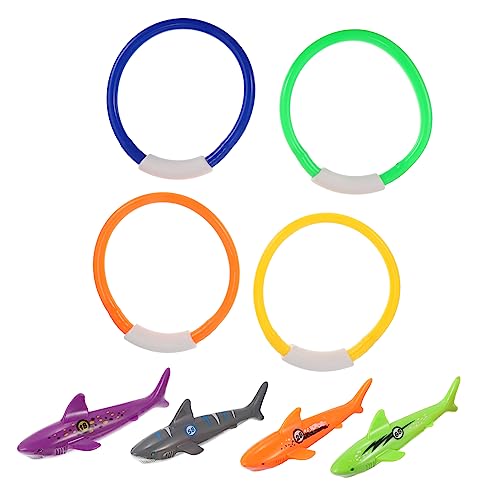 VICASKY 8Stücke Teiliges Unterwasser Tauchspielzeug für Schwimmring mit Tauchringen und Spielzeugen für Poolspiele und Tauchtraining VICASKY 8Stücke Teiliges Unterwasser Tauchspielzeug für Schwimmring mit Tauchringen und Spielzeugen für Poolspiele und Tauchtraining von VICASKY