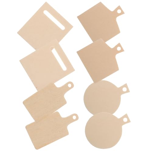 VICASKY 8 Stücke Miniatur Küche Zubehör Sets Handwerk Holz Bord Miniatur Schneidebretter Für Puppenhaus Dekorative Spielen von VICASKY