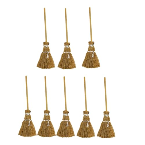VICASKY 8st Puppenhausbesen Mini-Besen Zauberer Besenstiel Hexenbesen Künstliche Minibesen Kinderspielzeug Hexenstrohbesen Stroh Weicher Besen Heimdekoration Hexenzubehör Vegetation VICASKY 8st Puppenhausbesen Mini-Besen Zauberer Besenstiel Hexenbesen Künstliche Minibesen Kinderspielzeug Hexenstrohbesen Stroh Weicher Besen Heimdekoration Hexenzubehör Vegetation von VICASKY