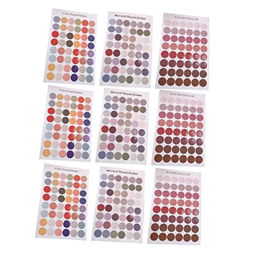 VICASKY 9 Blätter -Foto-Aufkleber klebesticker Stickers Aufkleber Scrapbooking-Sticker Farbenfrohe Sticker paketaufkleber Filigrane Umschlagaufkleber Umschlag liefern Punktaufkleber von VICASKY