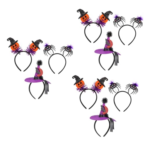 VICASKY 9 Halloween Stirnband Frauen Halloween Haarschmuck Kunststoff Kopfband Vielseitig Stabil Verschiedene Motive Party Zubehör VICASKY 9 Halloween Stirnband Frauen Halloween Haarschmuck Kunststoff Kopfband Vielseitig Stabil Verschiedene Motive Party Zubehör von VICASKY