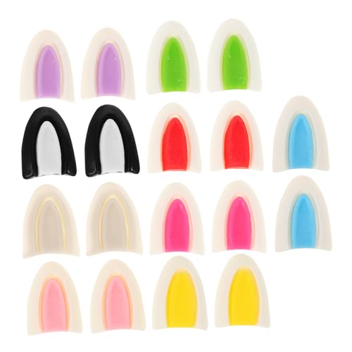 VICASKY 9 Paare Puppenohrzubehör Handyhüllenanhänger Selber Machen Hasenohren-anhänger Kleine Hasenohren Reize Hasenohren Fürs Auto Haarnadel-Charme Kreative Handyhüllen-anhänger Harz von VICASKY