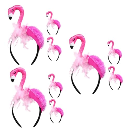 VICASKY 9 Stck. Flamingo Haarreif Kreative Kopfband für Hawaiianische Partys Cosplay und Kinderfestlichkeiten Niedlicher Haarschmuck für Geburtstagsfeiern und Mehr von VICASKY