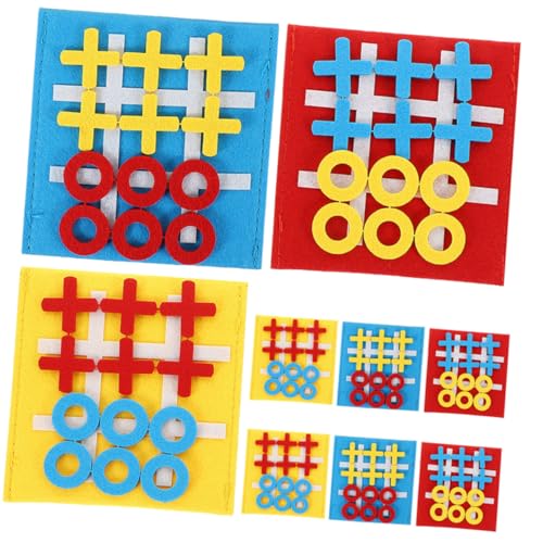 VICASKY 9 Stück Teiliges Mini Toe Brettspiel aus Robustem Filz Buntes Lernspielzeug für und Kognitiven Fähigkeiten Tragbares Partyspiel für Unterwegs von VICASKY
