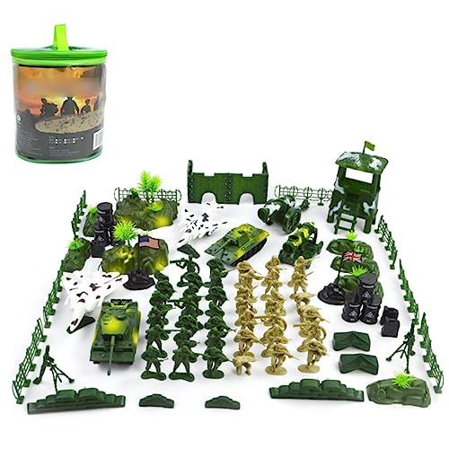 VICASKY 90St Szenenspielzeug DIY-Soldatenmodell Spielzeug für Kinder Soldat Spielset Spielzeuge Modelle Militärspielset für Kinder militärisches Sandtischspielzeug gebaut Spielzeugset von VICASKY