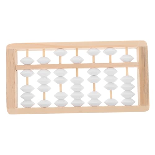 VICASKY Abakus aus Holz Mini-Abakus für Babys Foto-Requisiten-Abakus Spielzimmer-Mathe- Montessori-Holzperlen Fotorequisite aus Holz ästhetisches Montessori- hölzern Weiß VICASKY Abakus aus Holz Mini-Abakus für Babys Foto-Requisiten-Abakus Spielzimmer-Mathe- Montessori-Holzperlen Fotorequisite aus Holz ästhetisches Montessori- hölzern Weiß von VICASKY