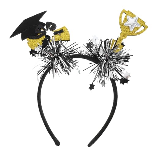 VICASKY Abschluss Stirnband mit Doktorhut und Pokal Elementen Weiches Haaraccessoire für Abschlussfeiern Modisch Vielseitig Einsetzbar für Graduationsparty und Festliche Anlässe von VICASKY