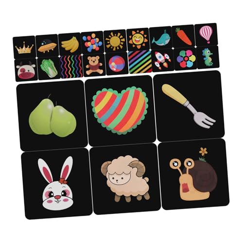 VICASKY Activity Flash Cards Hochkontrast Lernkarten für Neugeborene Sinnesentwicklung Kognitive Jahre Montessori Sichere und Weiche Materialien von VICASKY