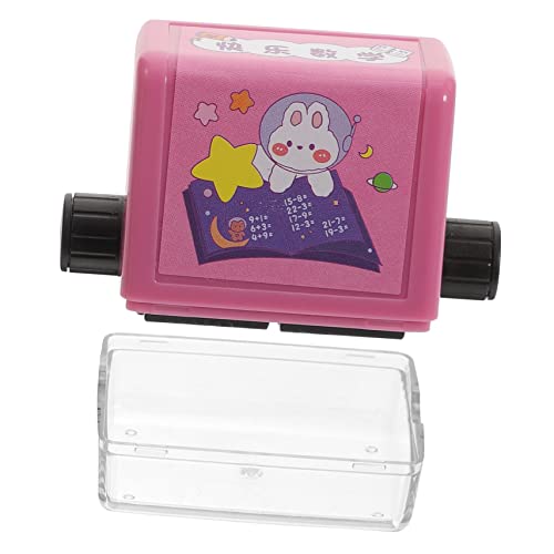 VICASKY Additions Und Subtraktions Rollenstempel Stempel Für Elementarer Cartoon Mathe Stempel Digitaler Lehrstempel Mathematik Stempel Roller Lehrerstempel Tragbarer von VICASKY