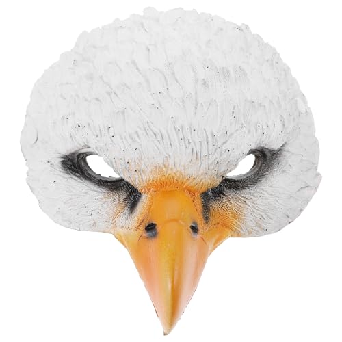 VICASKY Adlerkostüm Für Kinder Adlermasken Halbgesichts-Cosplay-Kostüme Schnabel Halloween-Party Weiß Pu Unisex Erwachsene Kopf Mit Vollem Für Karnevalsrequisiten von VICASKY