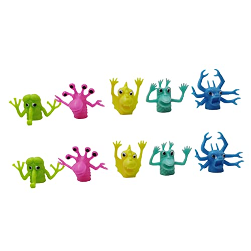 VICASKY Alien Figuren Kinder 10 Stück Monster Finger Alien Finger Kreatur Gruseliges Alien Spielzeug Finger Abdeckungsspielzeug Alien Fingerpuppen Farbtiere Puppen Geschöpf Finger von VICASKY