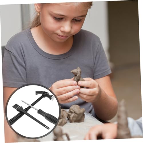 VICASKY Archäologisches Ausgrabungsset für Hammer Meißel und Pinsel Kunststoff Grabwerkzeuge Lernspielzeug zum Ausgraben von Dinosaurier Edelsteinblöcken Ergonomisch und Kreativ Gestaltet von VICASKY