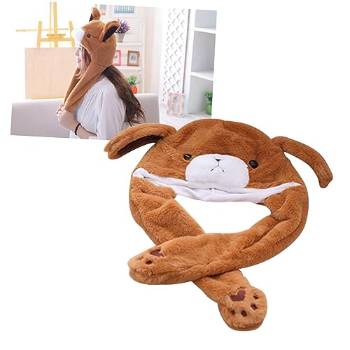 VICASKY Plüschbärmütze Mit Beweglichen Ohren Ideal Für Kinder Und Spielzeugmütze Mit Hochgezogenen Ohren Foto-requisite Einheitsgröße Lustiges von VICASKY